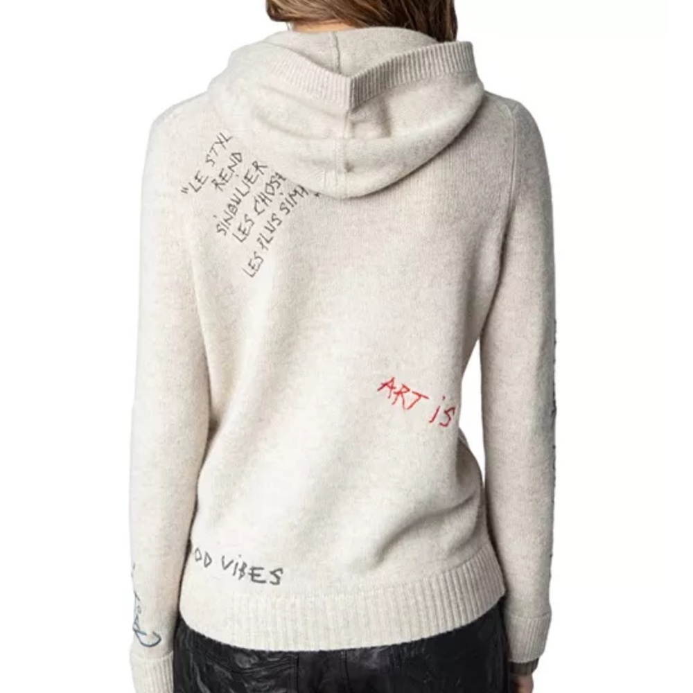 Zadig & Voltaire Mina Hooded Cashmere Sweater - Picture 3 of 17